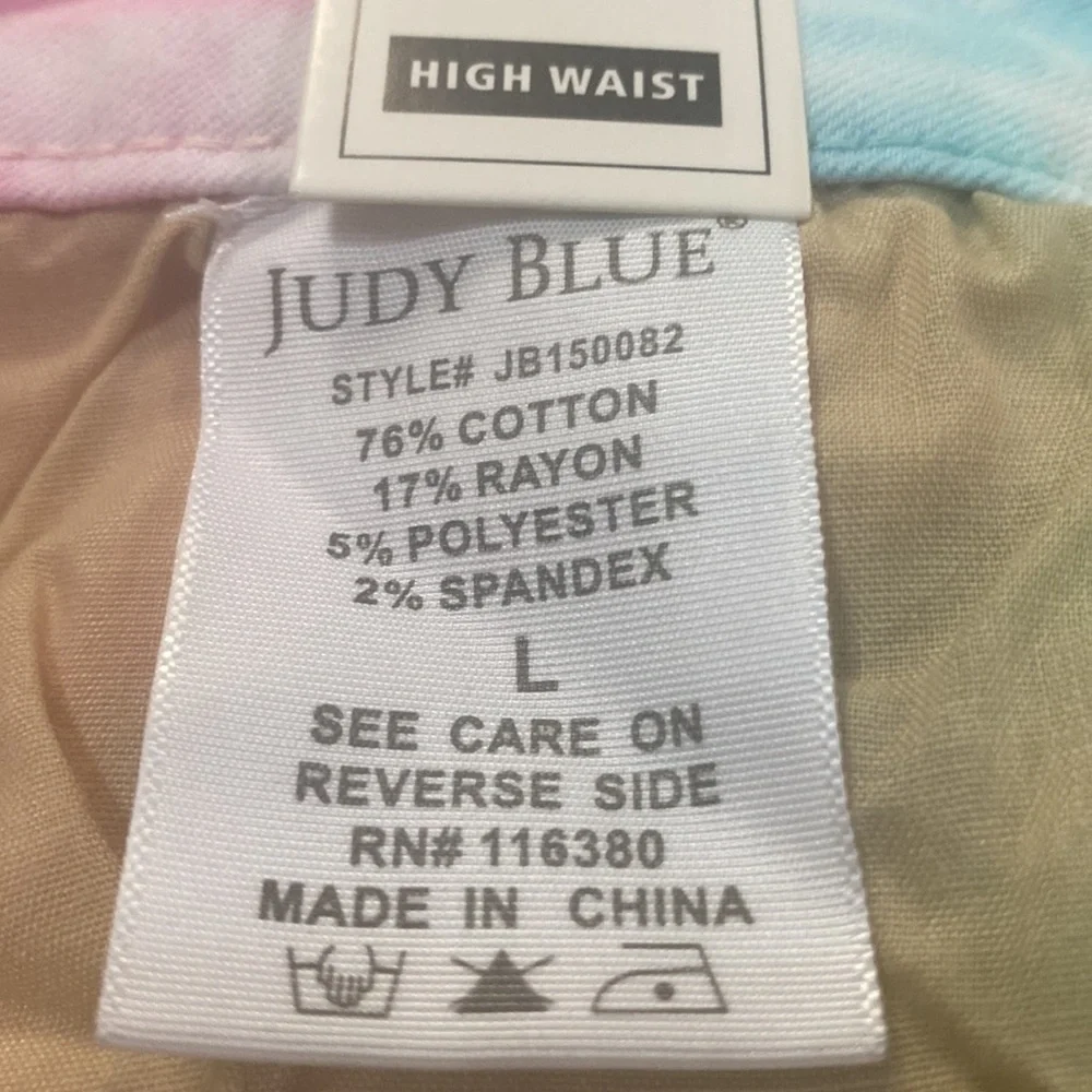 Judy Blue Tye Dye shorts; size L; new with tags - Picture 9 of 9